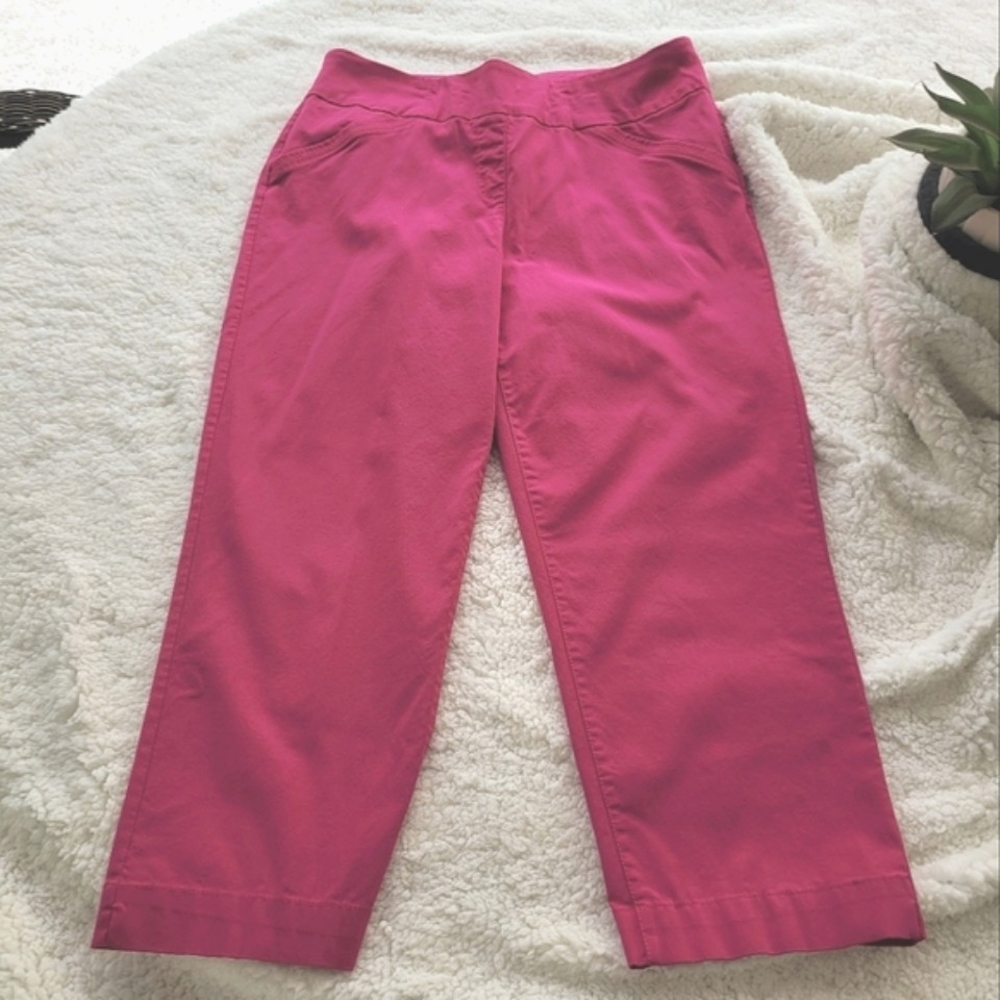 ALIA Hot Pink/Fuchsia Sz 12. Pull-on Crop Pant